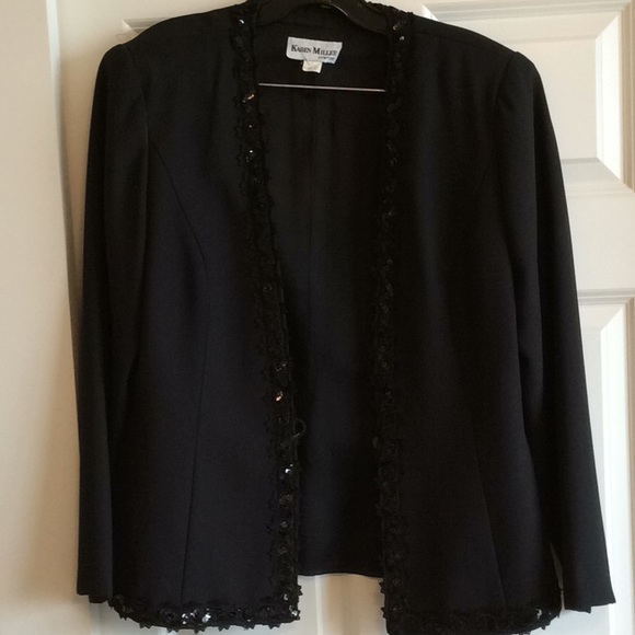 Black evening gown/jacket set - Picture 5 of 5